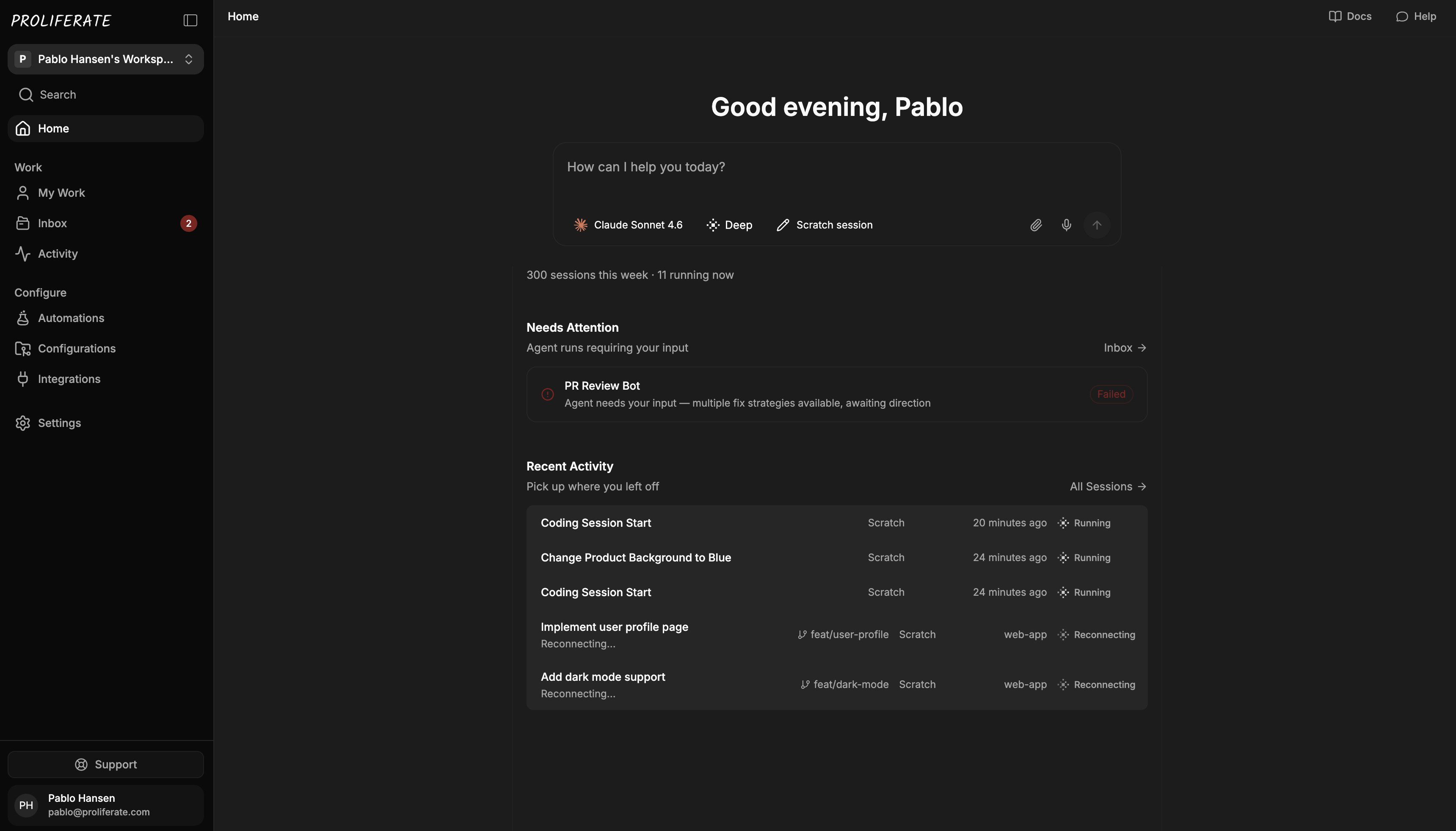 Proliferate platform (dark)